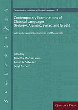 eBook (pdf) Contemporary Examinations of Classical Languages (Hebrew, Aramaic, Syriac, and Greek) de 