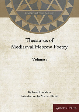 eBook (pdf) Thesaurus of Mediaeval Hebrew Poetry de 