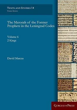 PDF The Masorah of the Former Prophets in the Leningrad Codex von David Marcus