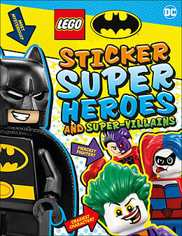 Couverture cartonnée LEGO Batman Sticker Super Heroes and Super-Villains de Dk