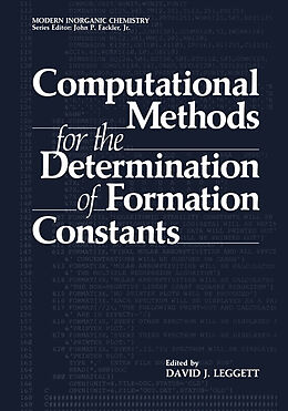 Kartonierter Einband Computational Methods for the Determination of Formation Constants von 
