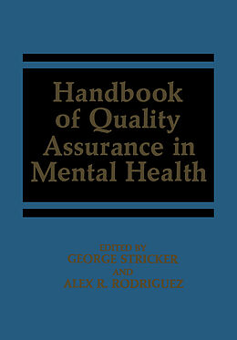 Couverture cartonnée Handbook of Quality Assurance in Mental Health de 