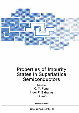 Kartonierter Einband Properties of Impurity States in Superlattice Semiconductors von 