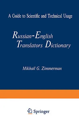 E-Book (pdf) Russian-English Translators Dictionary von Mikhail G. Zimmerman