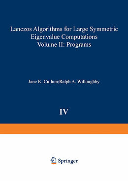 eBook (pdf) Lanczos Algorithms for Large Symmetric Eigenvalue Computations Vol. II Programs de Cullum, Willoughby