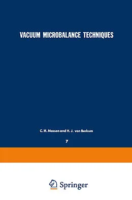 E-Book (pdf) Vacuum Microbalance Techniques von C. H. Massen, H. J. Van Beckum