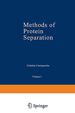 Couverture cartonnée Methods of Protein Separation de 