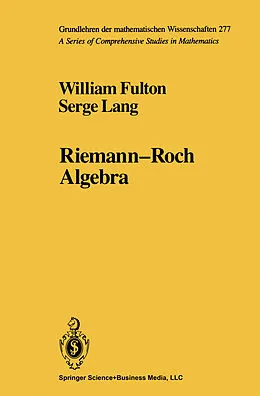 E-Book (pdf) Riemann-Roch Algebra von William Fulton, Serge Lang