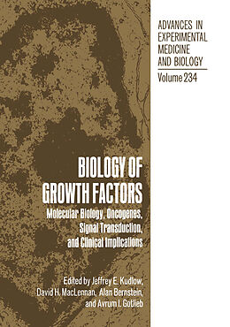 Kartonierter Einband Biology of Growth Factors von 