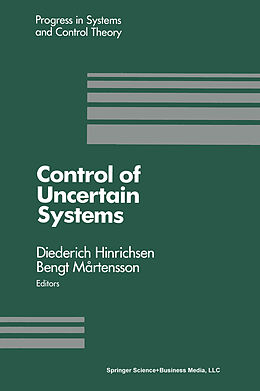 Couverture cartonnée Control of Uncertain Systems de Mertenson, Hinrichsen