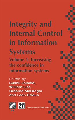 Couverture cartonnée Integrity and Internal Control in Information Systems de 