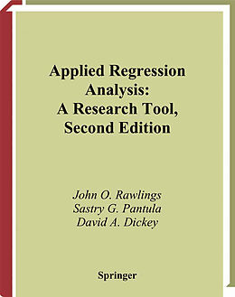 Couverture cartonnée Applied Regression Analysis de John O. Rawlings, David A. Dickey, Sastry G. Pantula