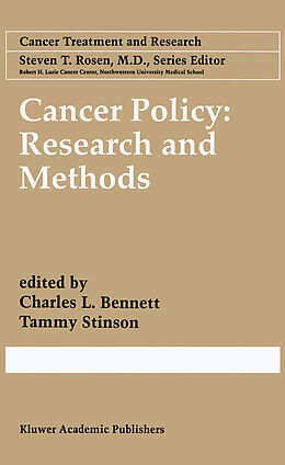 Kartonierter Einband Cancer Policy: Research and Methods von 