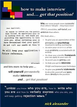 E-Book (epub) How to Make Interview and Get that Position! von Nick J. Alexander