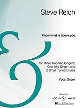 Steve Reich Notenblätter Know what is above you