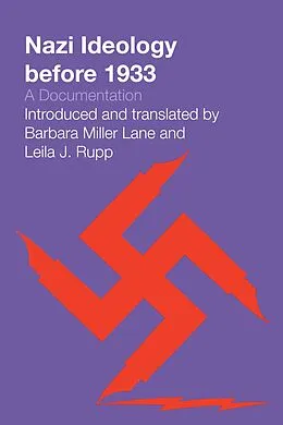 E-Book (epub) Nazi Ideology before 1933 von Barbara Miller Lane