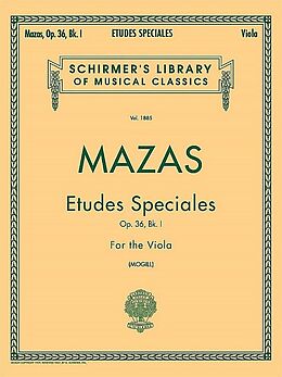 Jacques Féréol Mazas Notenblätter Etudes speciales op.36 vol.1