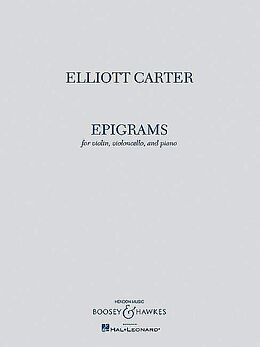 Elliott Carter Notenblätter Epigrams