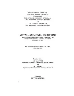 E-Book (pdf) Metal-Ammonia Solutions von Sam Stuart