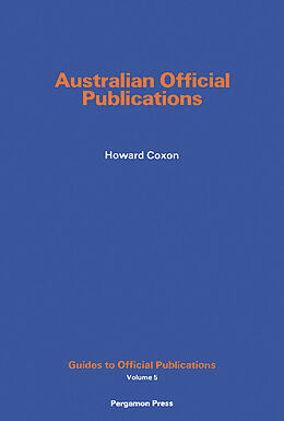 eBook (pdf) Australian Official Publications de Howard Coxon