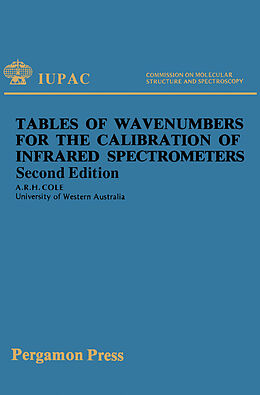 eBook (pdf) Tables of Wavenumbers for the Calibration of Infrared Spectrometers de A. R. H. Cole