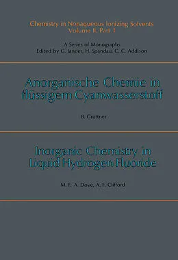 E-Book (pdf) Chemistry in Anhydrous, Prototropic Solvents von Barbara Grüttner, Michael F. A. Dove, Alan F. Clifford