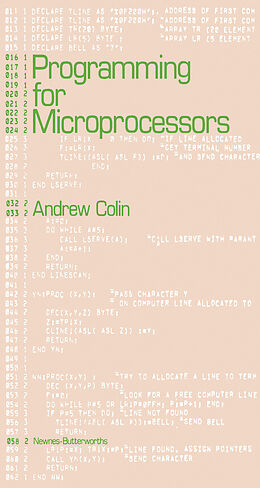 E-Book (pdf) Programming for Microprocessors von Andrew Colin