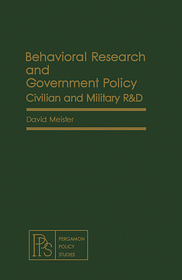 E-Book (pdf) Behavioral Research and Government Policy von David Meister