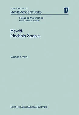 E-Book (pdf) Hewitt-Nachbin Spaces von Maurice D. Weir