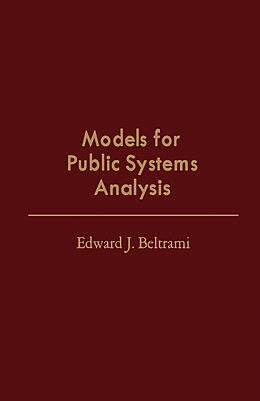 eBook (pdf) Models for Public Systems Analysis de Edward J. Beltrami