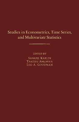 E-Book (pdf) Studies in Econometrics, Time Series, and Multivariate Statistics von 