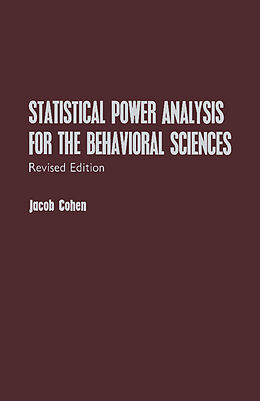 eBook (pdf) Statistical Power Analysis for the Behavioral Sciences de Jacob Cohen