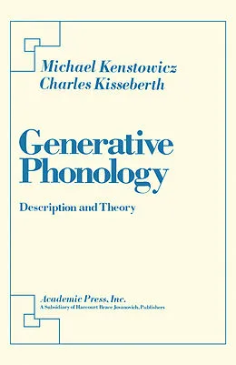 E-Book (pdf) Generative Phonology von Michael Kenstowicz, Charles Kisseberth