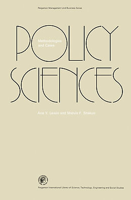 eBook (pdf) Policy Sciences de Arie Y. Lewin, Melvin F. Shakun