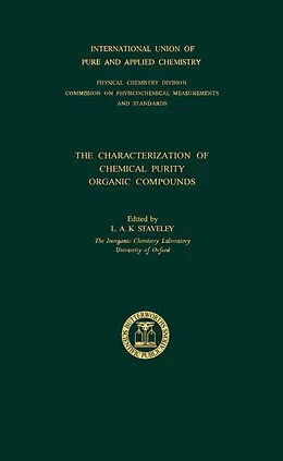 E-Book (pdf) The Characterization of Chemical Purity von L. A. K. Staveley