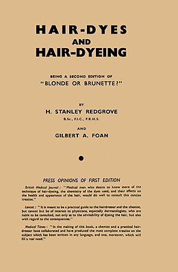 eBook (pdf) Hair-Dyes and Hair-Dyeing Chemistry and Technique de H. Stanley Redgrove, Gilbert A. Foan