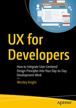 Couverture cartonnée UX for Developers de Westley Knight