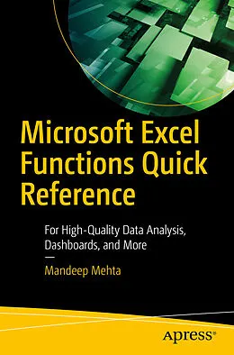 E-Book (pdf) Microsoft Excel Functions Quick Reference von Mandeep Mehta