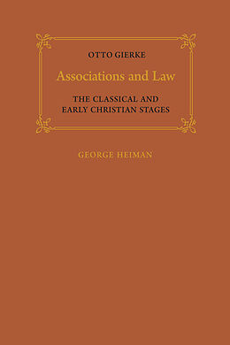 E-Book (pdf) Associations and Law von Otto Gierke