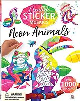 Couverture cartonnée Creative Sticker Mosaics Neon Animals de 