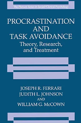 E-Book (pdf) Procrastination and Task Avoidance von Joseph R. Ferrari, Judith L. Johnson, William G. Mccown