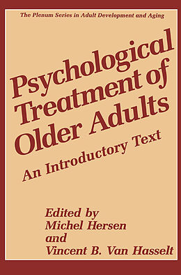 Couverture cartonnée Psychological Treatment of Older Adults de 