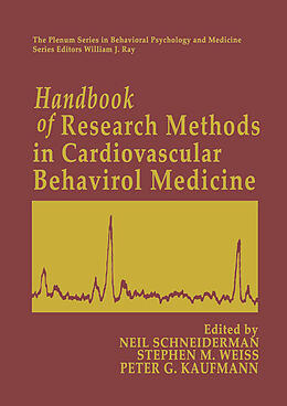 Couverture cartonnée Handbook of Research Methods in Cardiovascular Behavioral Medicine de 