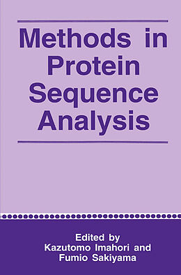 Couverture cartonnée Methods in Protein Sequence Analysis de K. Imahori