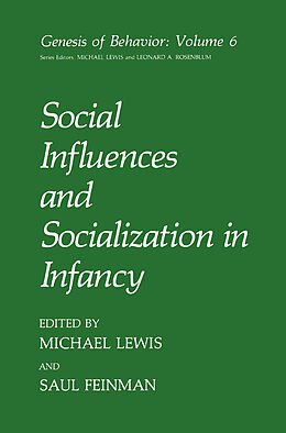 Couverture cartonnée Social Influences and Socialization in Infancy de 