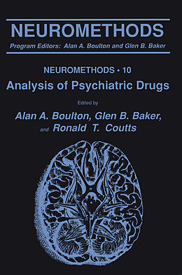 Kartonierter Einband Analysis of Psychiatric Drugs von 
