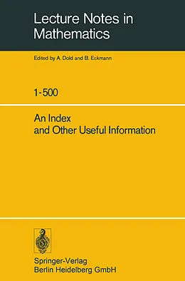 E-Book (pdf) An Index and Other Useful Information von A. Dold, B. Eckmann