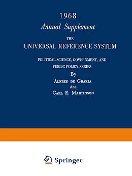 E-Book (pdf) 1968 Annual Supplement von John B. Simeone, Alfred De Grazia, Carl E. Martinson