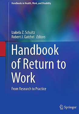 Couverture cartonnée Handbook of Return to Work de 