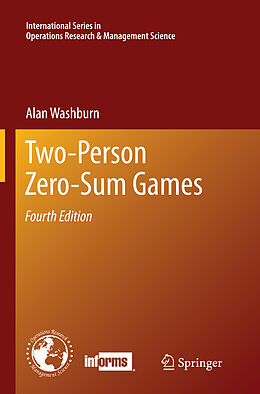 Couverture cartonnée Two-Person Zero-Sum Games de Alan Washburn